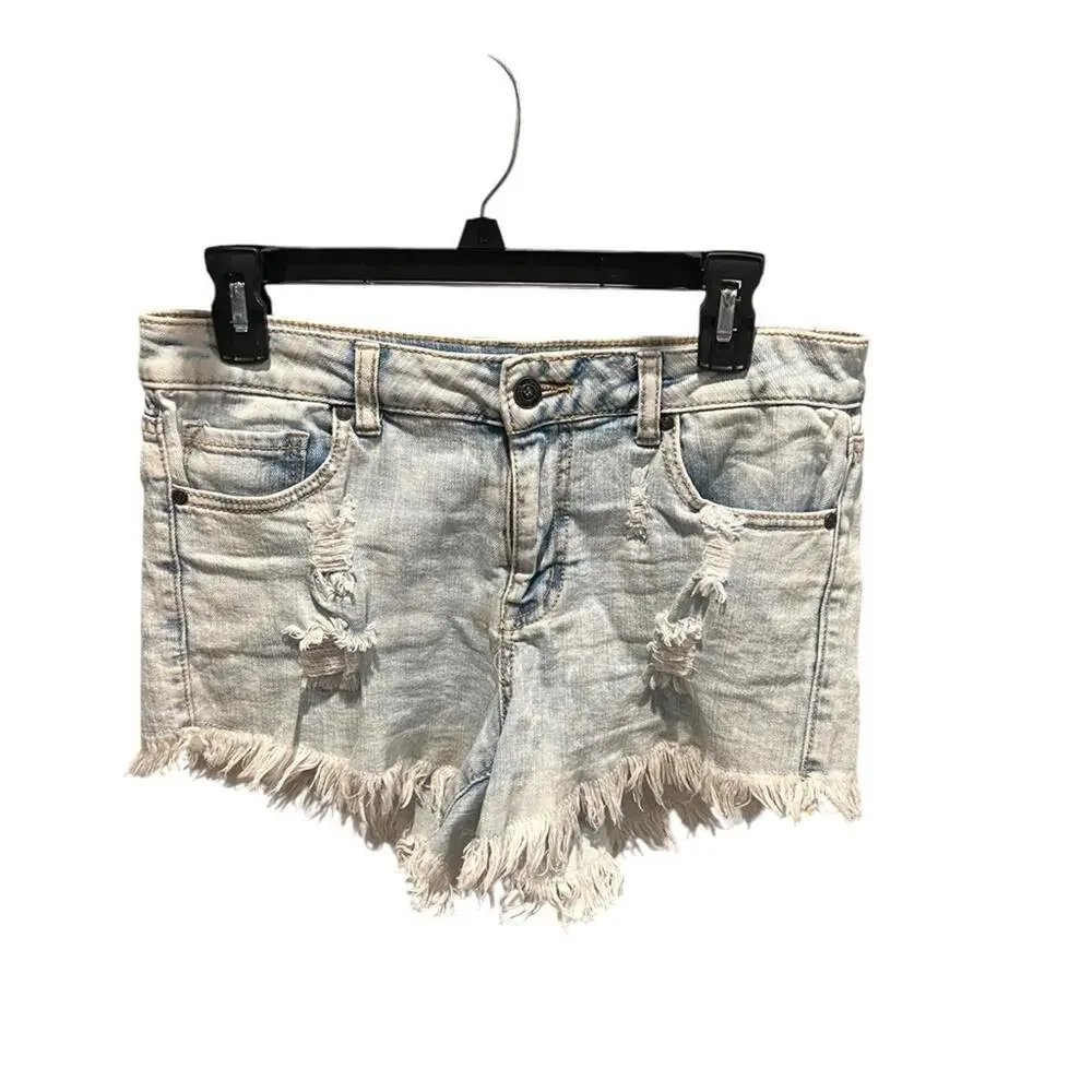 Altar’d State light‎ wash cutoff Distressed Denim Shorts size 28 waist